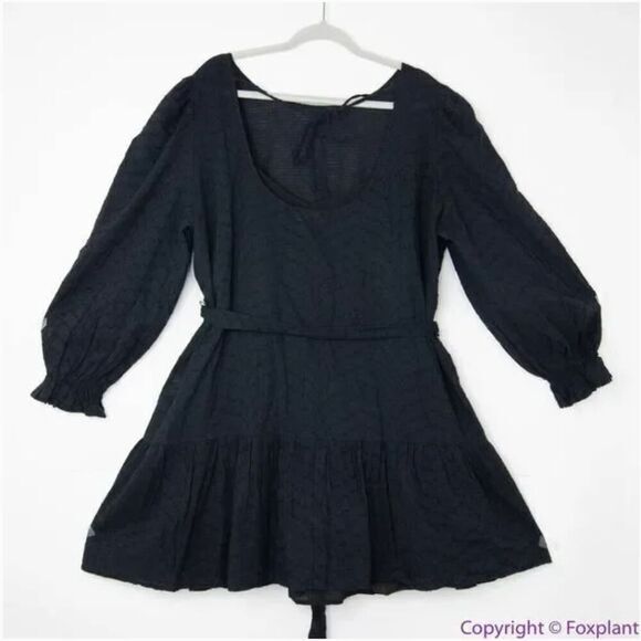 NEW Eloquii 100% cotton‎ black Textured Cotton Easy Day Dress, 20 - Picture 8 of 16